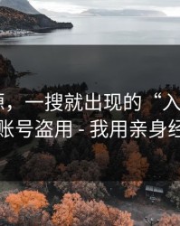 黑料资源，一搜就出现的“入口”——可能是账号盗用 - 我用亲身经历证明