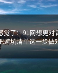 别再靠感觉了：91网想更对胃口？先把避坑清单这一步做对
