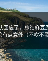 创作团队回应了，总结麻豆原创｜结论有点意外（不吹不黑）