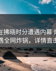 圈内人在拂晓时分遭遇内幕 炸裂，岛遇全网炸锅，详情直击