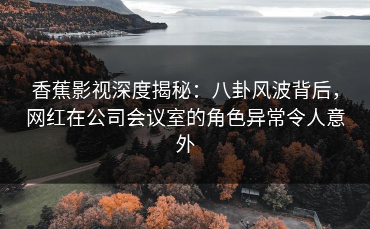 香蕉影视深度揭秘：八卦风波背后，网红在公司会议室的角色异常令人意外